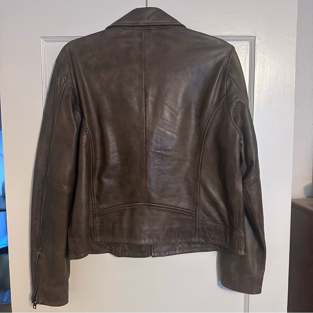 Lucky Brand Brown Leather Jacket - Picture 4 of 5